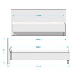 Wiemann Lit Loft - Blanc -Lits & literie Soldes bett loft weiss 5041484