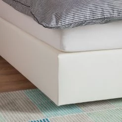 Fredriks Lit boxspring Ramona VI Imitation cuir - Blanc - 160 x 200cm -Lits & literie Soldes bett ramona vi 90 x 200cm weiss 3773236