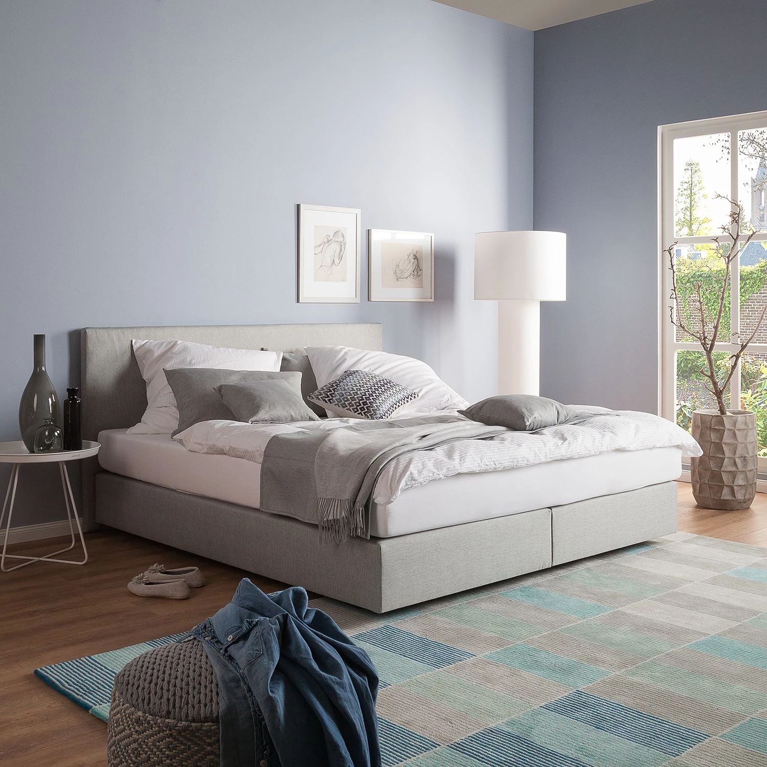 Fredriks Lit boxspring Ramona VII - Gris lumineux - 140 x 200cm 2 Fredriks Lit boxspring Ramona VII - Gris lumineux - 140 x 200cm – Image 2