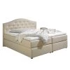 Maison Belfort Lit boxspring Ansmark - Beige - 160 x 200cm - Matelas à ressorts bombés ensachés - D2 souple