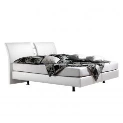 Loftscape Lit boxspring Cavan - Blanc - 140 x 200cm - Matelas de mousse froide - D3 medium