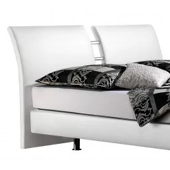 Loftscape Lit boxspring Cavan - Blanc - 140 x 200cm - Matelas de mousse froide - D3 medium -Lits & literie Soldes boxspringbett cavan kunstleder 140 x 200cm h3 ab 80 kg kaltschaummatratze weiss 1811814