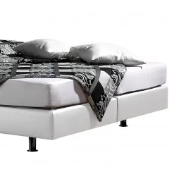 Loftscape Lit boxspring Cavan - Blanc - 140 x 200cm - Matelas de mousse froide - D3 medium -Lits & literie Soldes boxspringbett cavan kunstleder 140 x 200cm h3 ab 80 kg kaltschaummatratze weiss 1811818