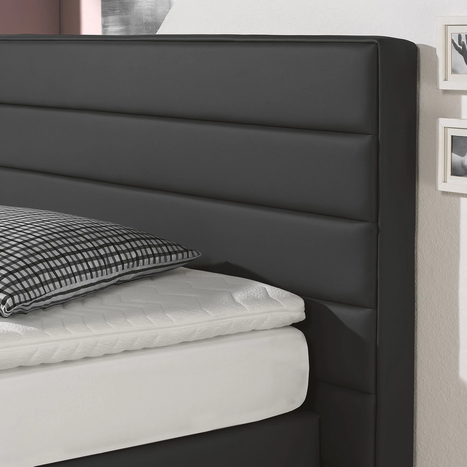 Loftscape Lit boxspring Ingebo - Noir - 140 x 200cm - Matelas de mousse froide - D3 medium 5 Loftscape Lit boxspring Ingebo - Noir - 140 x 200cm - Matelas de mousse froide - D3 medium – Image 5