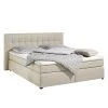 Maison Belfort Lit Boxspring Jean - Crème - 140 x 200cm - Matelas à ressorts Bonnell - D2 souple