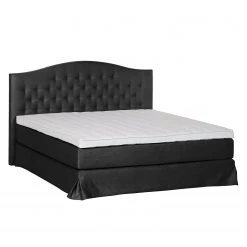 Maison Belfort Lit boxspring La Chatre - Anthracite - 160 x 200cm -Lits & literie Soldes boxspringbett la chatre webstoff 3659885