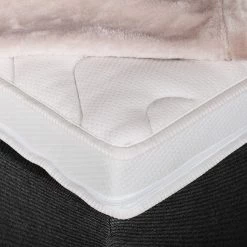 Maison Belfort Lit boxspring La Chatre - Anthracite - 160 x 200cm -Lits & literie Soldes boxspringbett la chatre webstoff 3659909