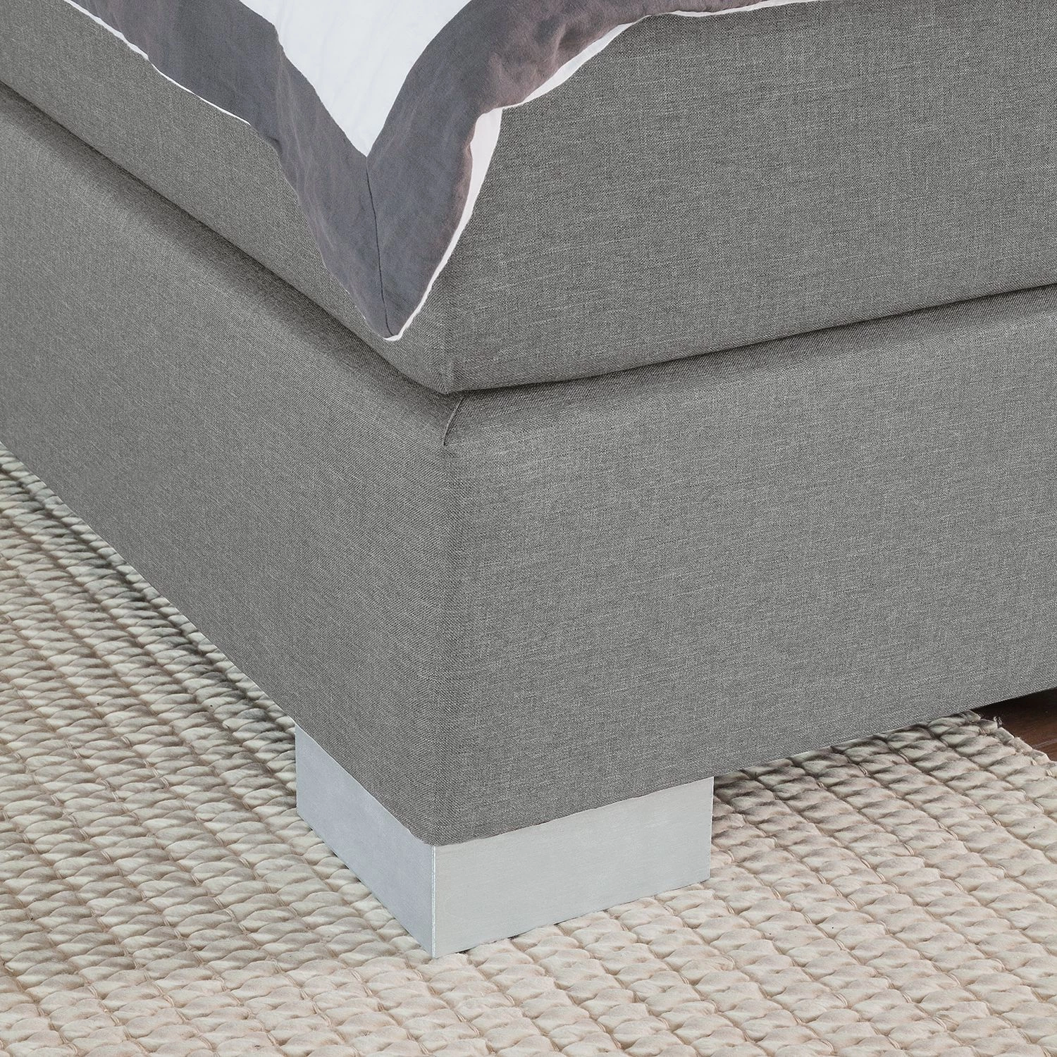 Fredriks Lit boxspring Loimaa - Tissu - Platine - 200 x 200cm 10 Fredriks Lit boxspring Loimaa - Tissu - Platine - 200 x 200cm – Image 10