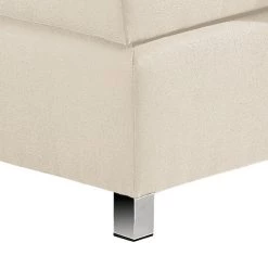 Loftscape Lit boxspring Melody - Ecru - 100 x 200cm - Matelas de mousse froide - D2 souple - Surmatelas en mousse froide -Lits & literie Soldes boxspringbett melody ecru inklusive topper 1315253