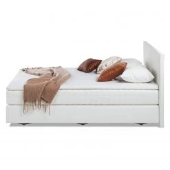 Fredriks Lit boxspring Ramona VI Imitation cuir - Blanc - 160 x 200cm -Lits & literie Soldes boxspringbett ramona vi 180 x 200cm weiss 3977096