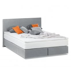 Fredriks Lit boxspring Ramona VII - Gris lumineux - 140 x 200cm