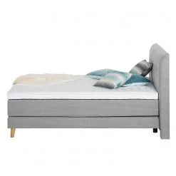 Mørteens Lit boxspring Mälby - Gris clair - 140 x 200cm -Lits & literie Soldes boxspringbett sorsele webstoff 3676457