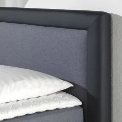 Lits & literie Soldes -Lits & literie Soldes boxspringbett vimmerby kunstleder strukturstoff 100 x 200cm h2 bis 80 kg bonellfederkernmatratze 4329964