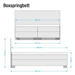 Monaco Lit boxspring Ronnebey - 160 x 200cm - Matelas à ressorts Bonnell - D3 medium -Lits & literie Soldes boyspringbett ronnebey 160 x 200cm h2 bis 100 kg bonellfederkernmatratze 4132884