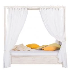 Wolf-Möbel Lit à baldaquin Goa - Acacia massif Blanc -Lits & literie Soldes himmelbett goa white akazie massiv weiss 3230709