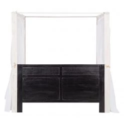 Wolf-Möbel Lit à baldaquin Goa - Acacia massif Blanc -Lits & literie Soldes himmelbett goa white akazie massiv weiss 3230713