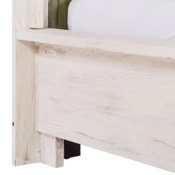 Wolf-Möbel Lit à baldaquin Goa - Acacia massif Blanc -Lits & literie Soldes himmelbett goa white akazie massiv weiss 3230725