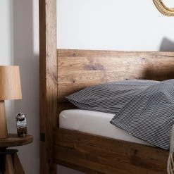 Neue Modular Lit à baldaquin Porto-Alegre - 140 x 200cm -Lits & literie Soldes himmelbett porto alegre sumpfeiche massiv 140 x 200cm 4642116