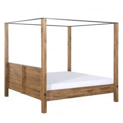 Neue Modular Lit à baldaquin Porto-Alegre - 140 x 200cm -Lits & literie Soldes himmelbett porto alegre sumpfeiche massiv 3543561
