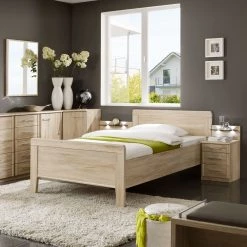 Wiemann Lit confort I Meran - 120 x 200cm - Pas de tiroir de lit -Lits & literie Soldes komfortbett i meran eiche saegerau dekor 120 x 200cm kein bettkasten 2936681