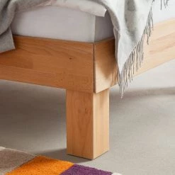 Ars Natura Lit en bois massif AresWOOD - Duramen de hêtre - 160 x 200cm - Avec tête de lit -Lits & literie Soldes massivholzbett areswood 100 x 200cm kernbuche geoelt 3597625