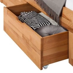 Ars Natura Lit EosWOOD (avec tiroirs) - Duramen de hêtre massif - 180 x 200cm -Lits & literie Soldes massivholzbett eos inklusive 4 bettkaesten kernbuche massiv geoelt 357385