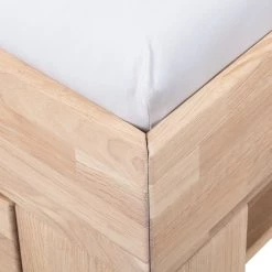 Ars Natura Lit en bois massif EosWOOD - Avec tiroirs - Chêne massif - Chêne blanc huilé - 160 x 200cm -Lits & literie Soldes massivholzbett eoswood inklusive 4 bettkaesten eiche massiv 180 x 200cm eiche weissoel 3396689