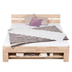 Ars Natura Lit en bois massif EosWOOD - Avec tiroirs - Chêne massif - Chêne blanc huilé - 160 x 200cm -Lits & literie Soldes massivholzbett eoswood inklusive 4 bettkaesten eiche massiv 180 x 200cm eiche weissoel 3396717