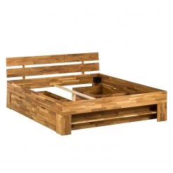 Ars Natura Lit en bois massif EosWOOD - Avec tiroirs - Chêne massif - Chêne - 160 x 200cm -Lits & literie Soldes massivholzbett eoswood inklusive 4 bettkaesten eiche massiv liegeflaeche 180 x 200 cm 1807746