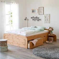 Ars Natura Lit en bois massif Fia - Epicéa naturel teinté & ciré - 140 x 200cm 26 Ars Natura Lit en bois massif Fia - Epicéa naturel teinté & ciré - 140 x 200cm -Lits & literie Soldes massivholzbett fia kiefer massiv 140 x 200cm kiefer natur gebeizt gewachst 3111473