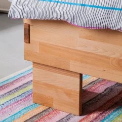 Ars Natura Lit en bois massif MaiaWOOD - 140 x 200cm -Lits & literie Soldes massivholzbett maiawood buche massiv 140 x 200cm 4238724