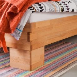 Ars Natura Lit en bois massif MaiaWOOD - 140 x 200cm -Lits & literie Soldes massivholzbett maiawood buche massiv 140 x 200cm 4238732