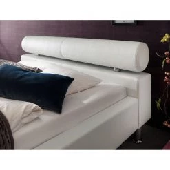 Meise.möbel Lit capitonné Anello - Blanc - 120 x 200cm -Lits & literie Soldes polsterbett anelllo kunstleder 100 x 200cm weiss 5161800