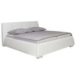 Tom Tailor Lit capitonné Classic Button - Cuir synthétique NTLO: 1 snow - 180 x 200cm - Sans matelas