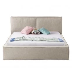 Lit capitonné Kinx - Tissu KINX : Beige - 180 x 200cm -Lits & literie Soldes polsterbett kinx webstoff 140 x 200cm beige 5111244