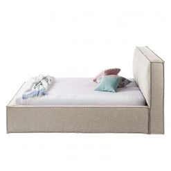 Lit capitonné Kinx - Tissu KINX : Beige - 180 x 200cm -Lits & literie Soldes polsterbett kinx webstoff 140 x 200cm beige 5111248