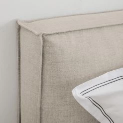 Lit capitonné Kinx - Tissu KINX : Beige - 180 x 200cm -Lits & literie Soldes polsterbett kinx webstoff 140 x 200cm beige 5112052