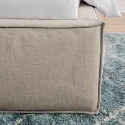Lit capitonné Kinx - Tissu KINX : Beige - 180 x 200cm -Lits & literie Soldes polsterbett kinx webstoff 140 x 200cm beige 5112060