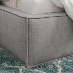 Lit capitonné Kinx - Tissu KINX : Gris - 160 x 200cm 37 Lit capitonné Kinx - Tissu KINX : Gris - 160 x 200cm -Lits & literie Soldes polsterbett kinx webstoff 140 x 200cm hellgrau 5111980