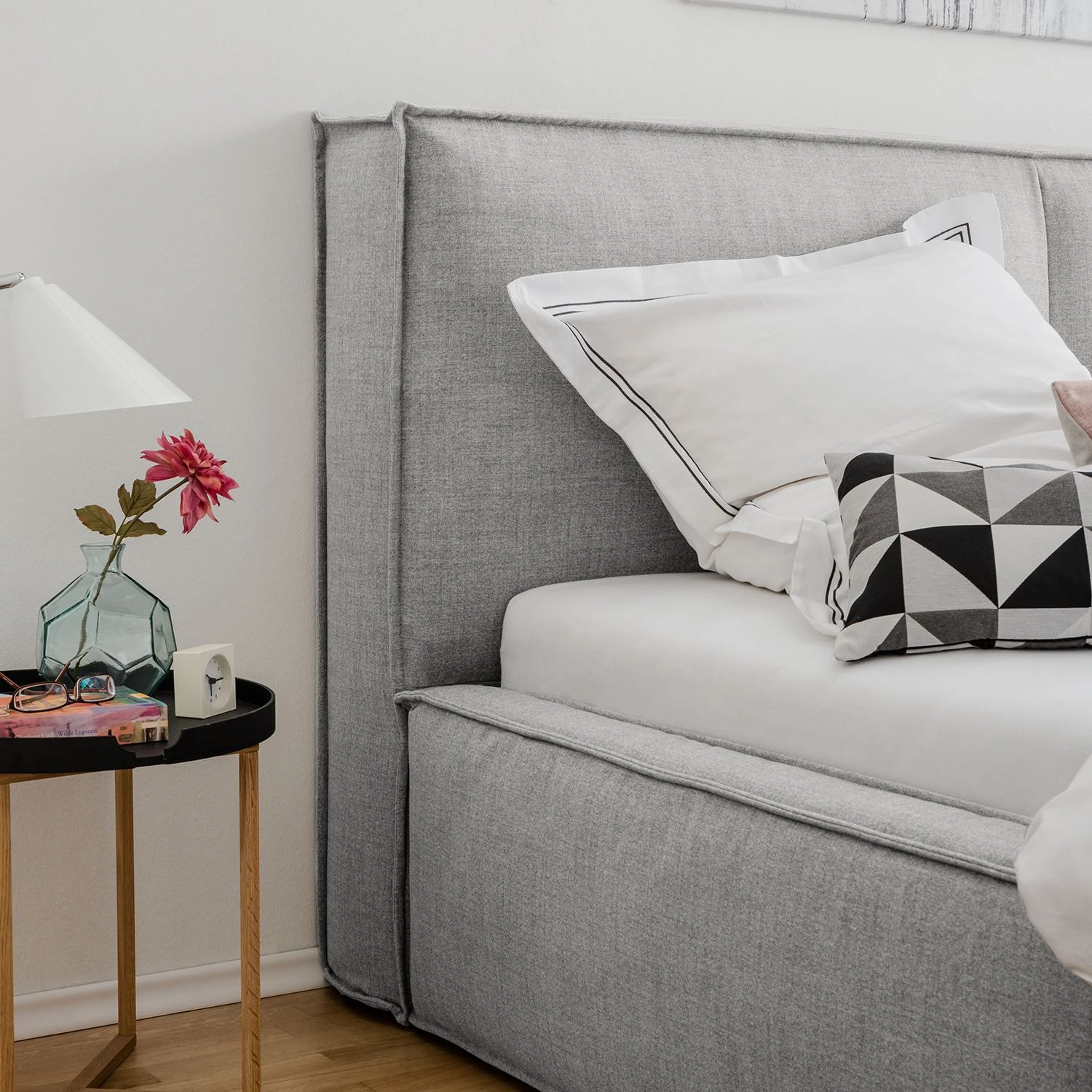 Lit capitonné Kinx - Tissu KINX : Gris - 160 x 200cm 13 Lit capitonné Kinx - Tissu KINX : Gris - 160 x 200cm – Image 13