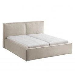 Lit capitonné Kinx - Tissu KINX : Beige - 180 x 200cm -Lits & literie Soldes polsterbett kinx webstoff 180 x 200cm beige 5097180