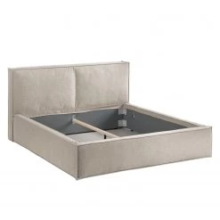 Lit capitonné Kinx - Tissu KINX : Beige - 180 x 200cm -Lits & literie Soldes polsterbett kinx webstoff 180 x 200cm beige 5097184