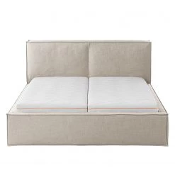 Lit capitonné Kinx - Tissu KINX : Beige - 180 x 200cm -Lits & literie Soldes polsterbett kinx webstoff 180 x 200cm beige 5097196