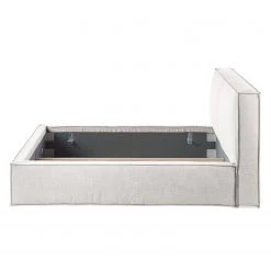 Lit capitonné Kinx - Tissu KINX : Blanc - 180 x 200cm -Lits & literie Soldes polsterbett kinx webstoff 180 x 200cm weiss 5097248