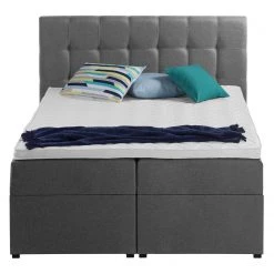 Lit capitonné KiYDOO IV - 140 x 200cm -Lits & literie Soldes polsterbett kiydoo ii inkl bettkasten webstoff grau 140 x 200cm 5117396