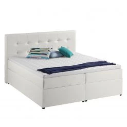 Lit capitonné KiYDOO IV - Blanc - 160 x 200cm