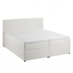 Lit capitonné KiYDOO V - Blanc - 180 x 200cm -Lits & literie Soldes polsterbett kiydoo v inkl bettkasten kunstleder 180 x 200cm weiss 5118076