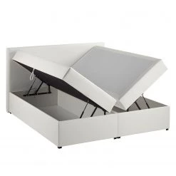 Lit capitonné KiYDOO V - Blanc - 180 x 200cm -Lits & literie Soldes polsterbett kiydoo v inkl bettkasten kunstleder 180 x 200cm weiss 5118112