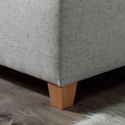 Ars Natura Lit capitonné Kolbäck Tissu structuré - Granit - 140 x 200cm - Avec sommier à lattes -Lits & literie Soldes polsterbett kolbaeck strukturstoff 140 x 200cm bettgestell ohne matratze lattenrost granit 4702184