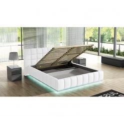 Fredriks Lit capitonné Alaska I - 1 tiroir de lit -Lits & literie Soldes polsterbett marienburg inkl beleuchtung kunstleder weiss mit bettkasten 5012264